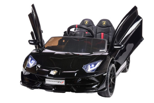 Kinderauto-Kinder-Elektroauto-Lamborghini-Aventador-SV-2x45W-schwarz-lackiert