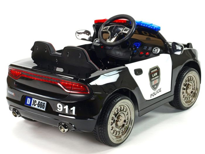 Kinderauto-Kinder-Elektroauto-Polizei-USA-2x45W-lackiert