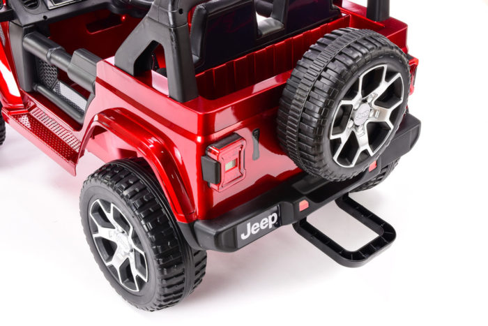Kinderauto-Kinder-Elektroauto-Jepp-Wrangler-Rubicon-4x45W-2-Sitzer-weinrot-lackiert-Transportbügel