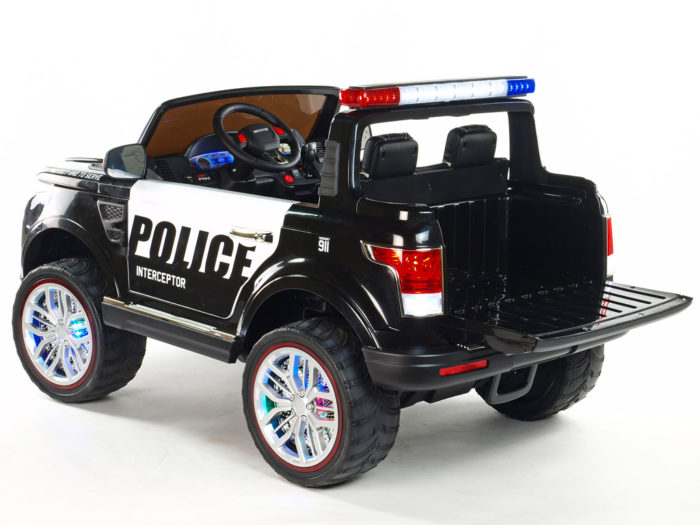 Kinderauto-Kinder-Elektroauto-Polizei-Gelände-Truck-2-Sitzer-4x45W