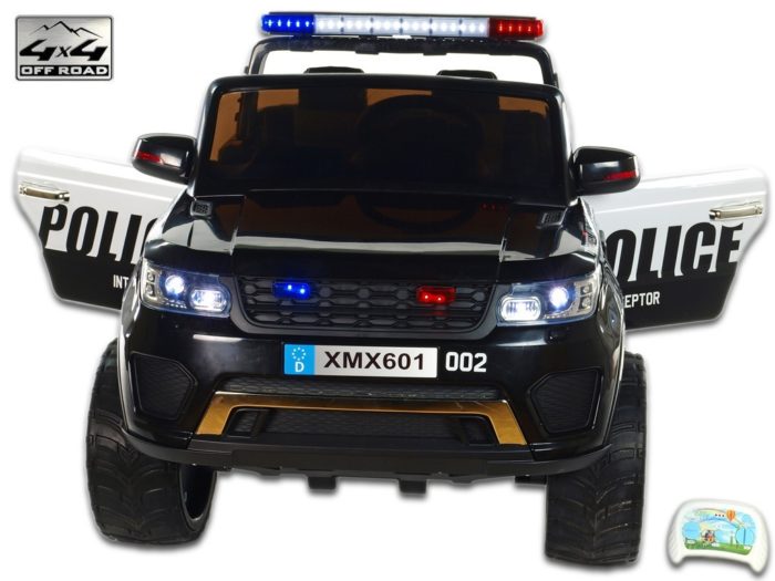 Kinderauto-Kinder-Elektroauto-Polizei-Gelände-Truck-2-Sitzer-4x45W