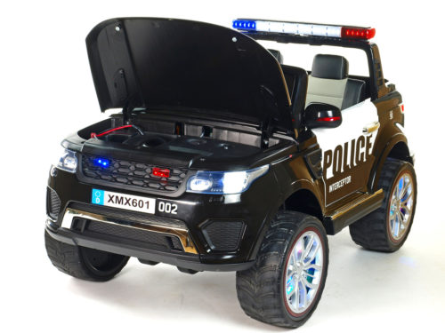 Kinderauto-Kinder-Elektroauto-Polizei-Gelände-Truck-2-Sitzer-4x45W-Motorhaube