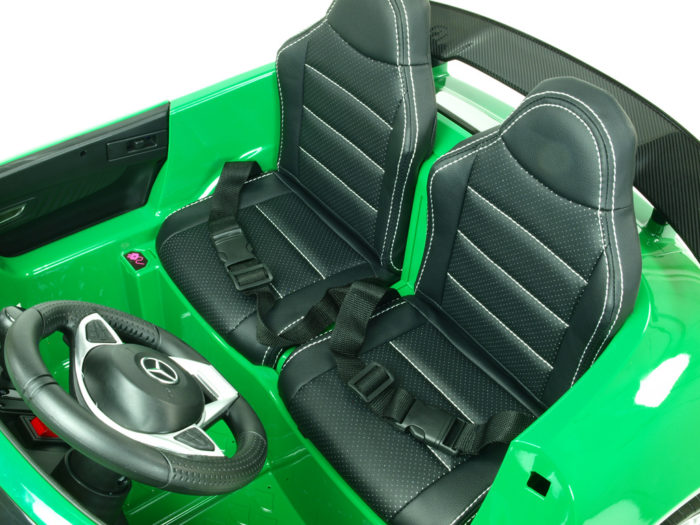 Kinderauto-Kinder-Elektroauto-Mercedes-GT-R-Sonderedition-4x45W-grün-lackiert-Ledersitz