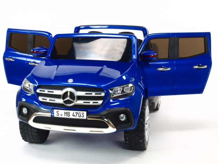 Kinderauto-Kinder-Elektroauto-Mercedes-X-Class-4x45W-blau-lackiert