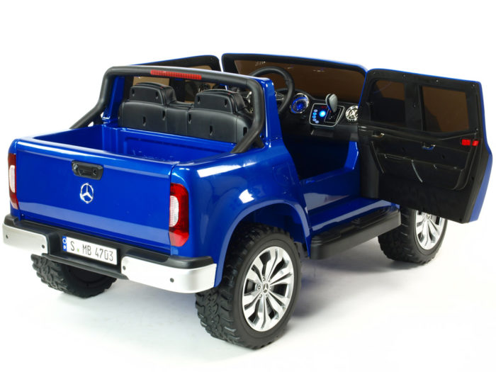 Kinderauto-Kinder-Elektroauto-Mercedes-X-Class-4x45W-blau-lackiert