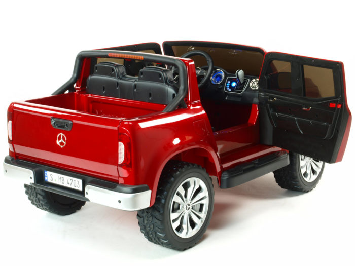 Kinderauto-Kinder-Elektroauto-Mercedes-X-Class-4x45W-weinrot-lackiert