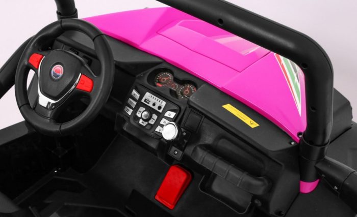 Kinderauto-Kinder-Elektroauto-Grand-Buggy-2020-2-Sitzer-Allrad-4x45W-pink-Lenkrad
