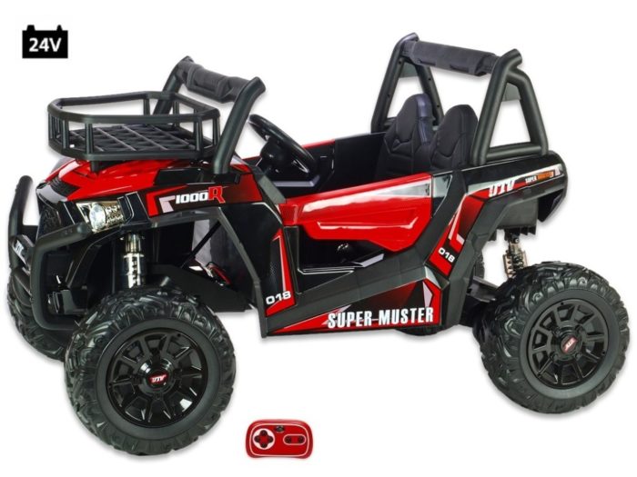 Kinderauto-Kinder-Elektroauto-UTV-Buggy-Super-Muster-1000R-2-Sitzer-24V-2x200W-rot