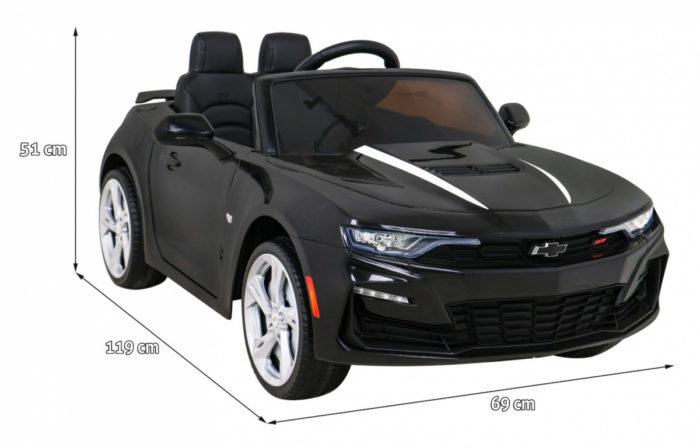 Kinderauto-Kinder-Elektroauto-Chevrolet-Camaro-2x35W-schwarz-Maße