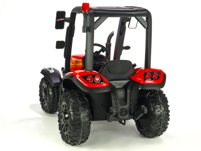Kinderauto-Kinder-Elektrauto-Traktor-24V-400W-Anhänger-rot