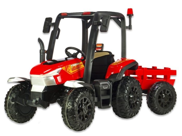 Traktor Bulldog für Kinder mit 24V und 400W rot