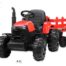 Kinder Elektro Traktor Farmer 2023 mit 24V und 2x200W - total 400W in rot mit EVA Reifen Ledersitz und Fernbedienung