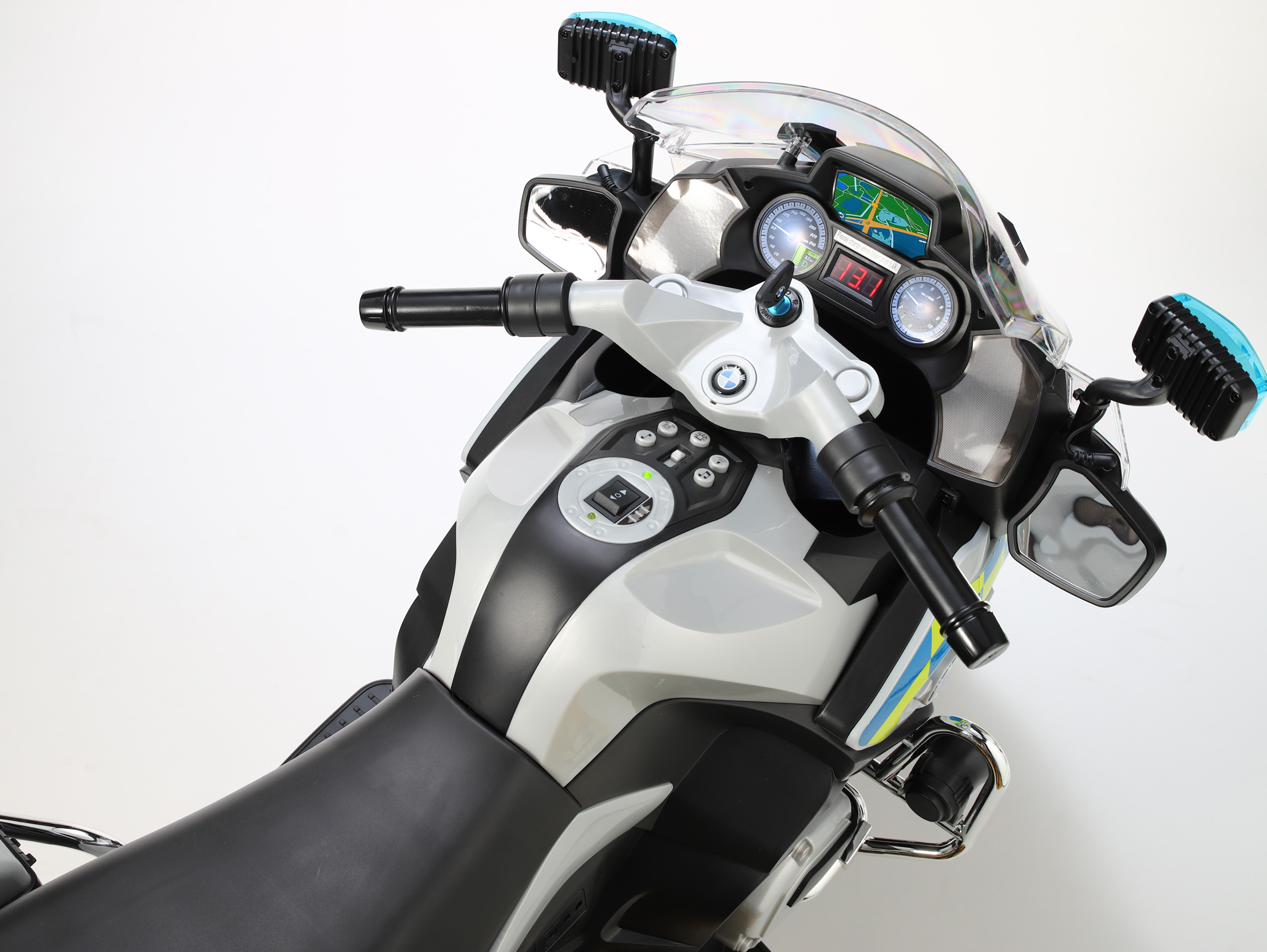 BMW Polizei Motorrad R 1200RT – silber/blau - Fun KidCars