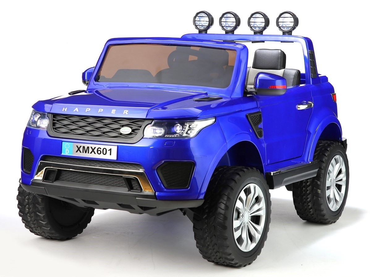 Happer Pick-Up Kinder Elektroauto mit 4x45W Motoren und 12V/10AH Batterie blau lackiert