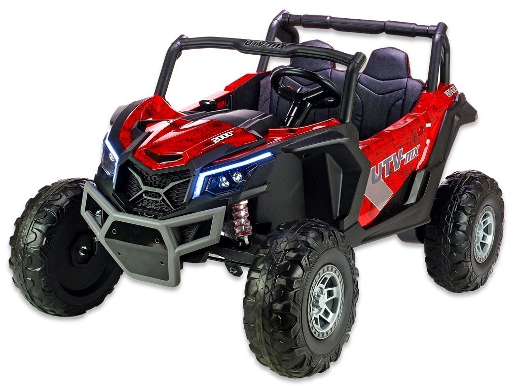UTV Buggy Power MX 2-Sitzer mit 24V und 2x200W in spider rot - Kinder Elektroauto-Kinderauto