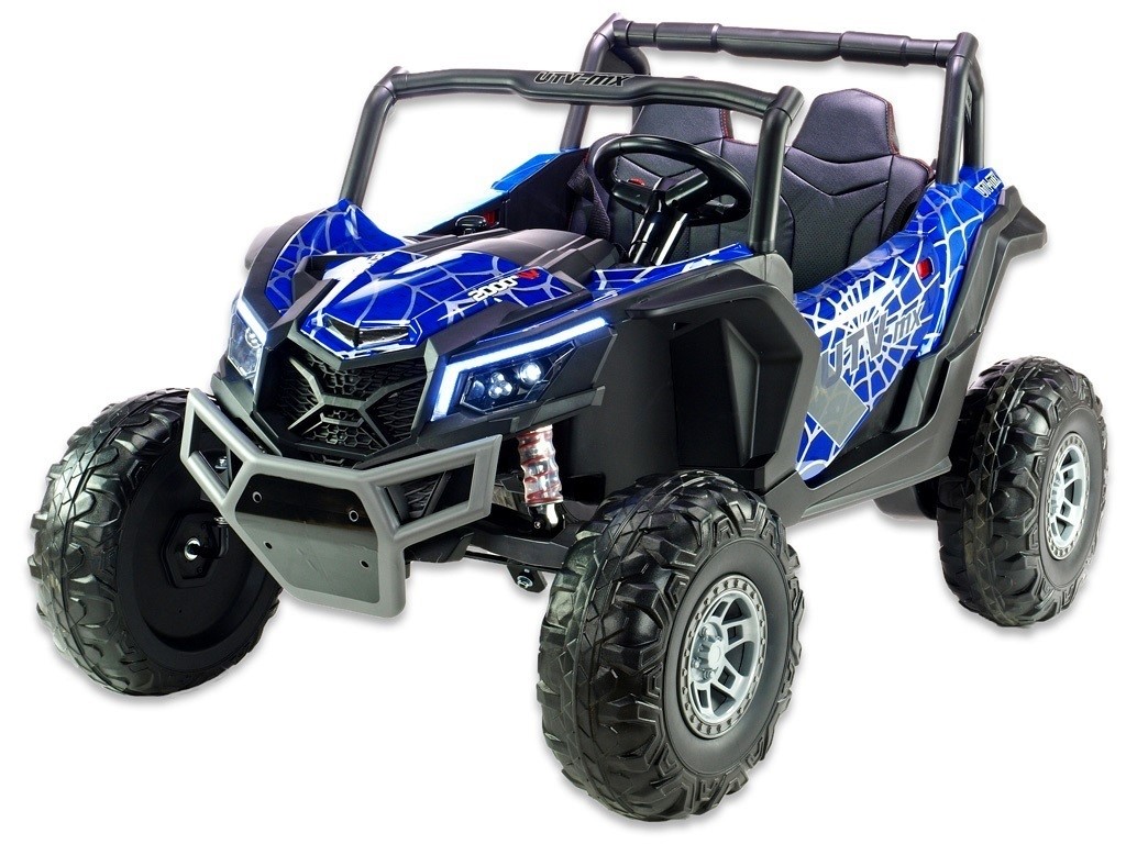 UTV Buggy Power MX 2-Sitzer mit 24V und 2x200W in spider blau - Kinder Elektroauto-Kinderauto