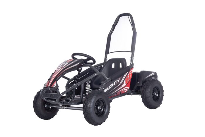 Kinder Go-Kart Maighty 1000W Motor 48V 12H Batterie Luftreifen und Hydraulikbremse schwarz