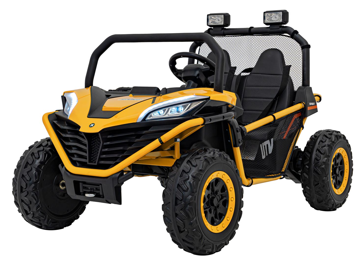 UTV Buggy Sport One kinde Elektroauto mit 24V und 2x150W in gelb