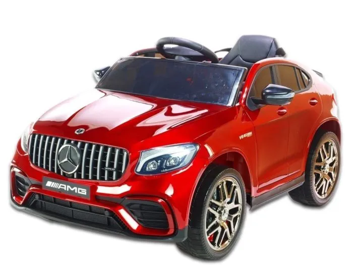Kinderauto-Kinder-Elektroauto-Mercedes-GLC-63S-1-Sitzer-2x35w-weinrot-lackiert