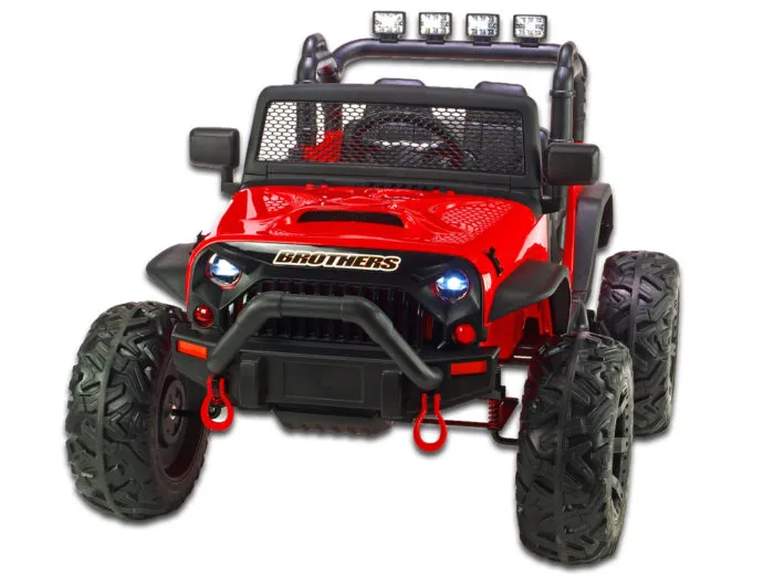 Kinderauto-Kinder-Elektroauto-Brothers-Geländewagen-24V-2x200W-1-Sitzer-rot