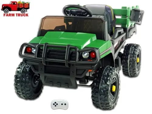 Kinderauto-Kinder-Elektroauto-Farmer-Pick-Up-2x45W-grün