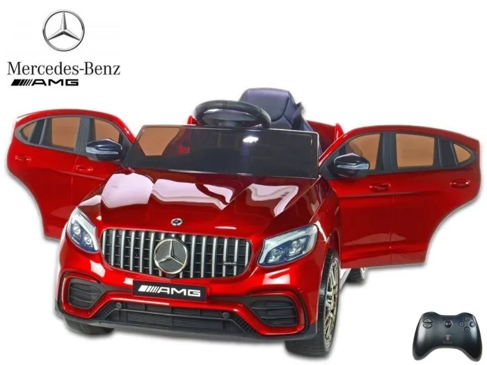 Kinderauto-Kinder-Elektroauto-Mercedes-GLC-63S-1-Sitzer-2x35w-weinrot-lackiert
