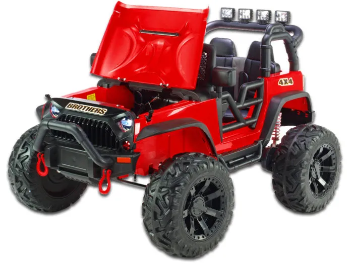 Kinderauto-Kinder-Elektroauto-Brothers-Geländewagen-24V-2x200W-1-Sitzer-rot