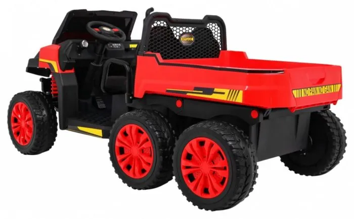 Kinderauto-Kinder-Elektroauto-Raider-Dreiachs-Kipper-XXL-24V-4x200W-2-Sitzer-rot