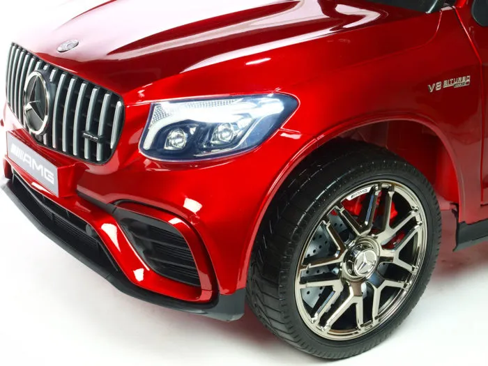 Kinderauto-Kinder-Elektroauto-Mercedes-GLC-63S-1-Sitzer-2x35w-weinrot-lackiert