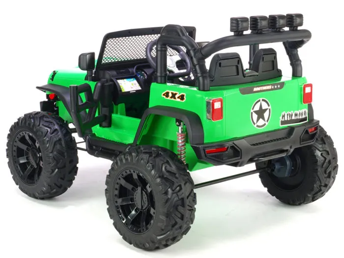 Kinderauto-Kinder-Elektroauto-Brothers-Geländewagen-24V-2x200W-1-Sitzer-grün