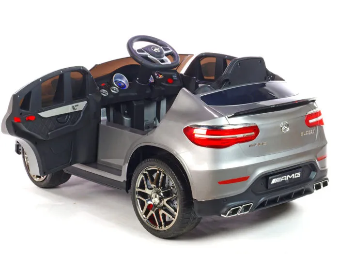 Kinderauto-Kinder-Elektroauto-Mercedes-GLC-63S-1-Sitzer-2x35w-silber-lackiert