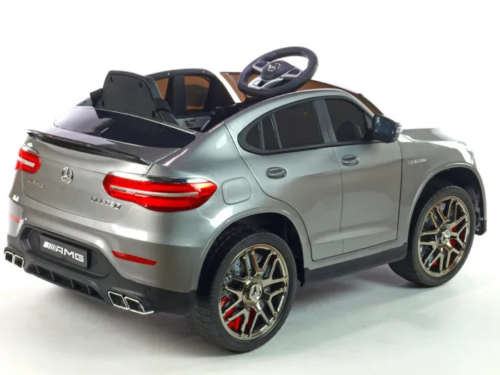 Kinderauto-Kinder-Elektroauto-Mercedes-GLC-63S-1-Sitzer-2x35w-silber-lackiert
