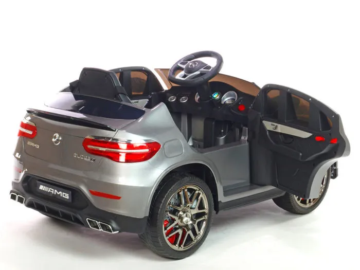 Kinderauto-Kinder-Elektroauto-Mercedes-GLC-63S-1-Sitzer-2x35w-silber-lackiert