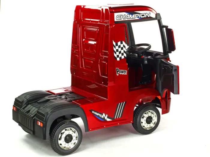 Kinderauto-Kinder-Elektroauto-Mercedes-Actros-4x45W-weinrot-lackiert