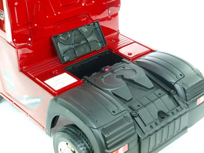 Kinderauto-Kinder-Elektroauto-Mercedes-Actros-4x45W-weinrot-lackiert