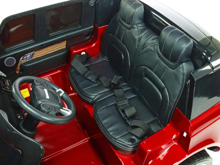 Kinderauto-Kinder-Elektroauto-Range-Rover-HSE-4x45W-2-Sitzer-weinrot-lackiert-Ledersitz