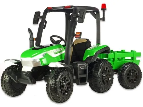 Kinderauto-Kinder-Elektrauto-Traktor-24V-400W-Anhänger-grün