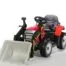 Kinderauto-Kinder-Elektroauto-Traktor-mit-Frontlader-Schaufel-2x45w-rot