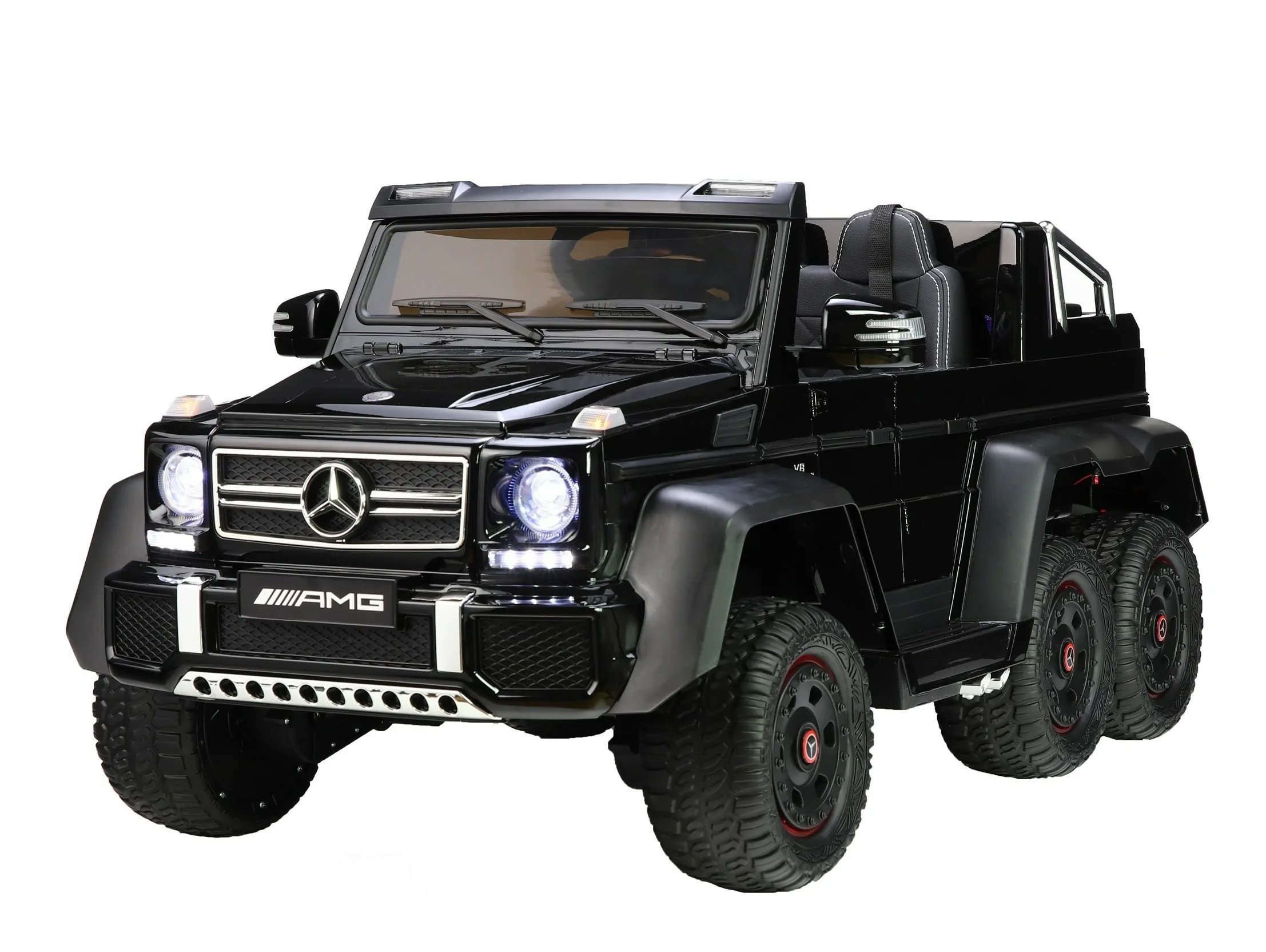 Mecedes G63 6x45W mit Elternsitz und 110Kg Tragkraft in schwarz lackiert mit Fernbedienung