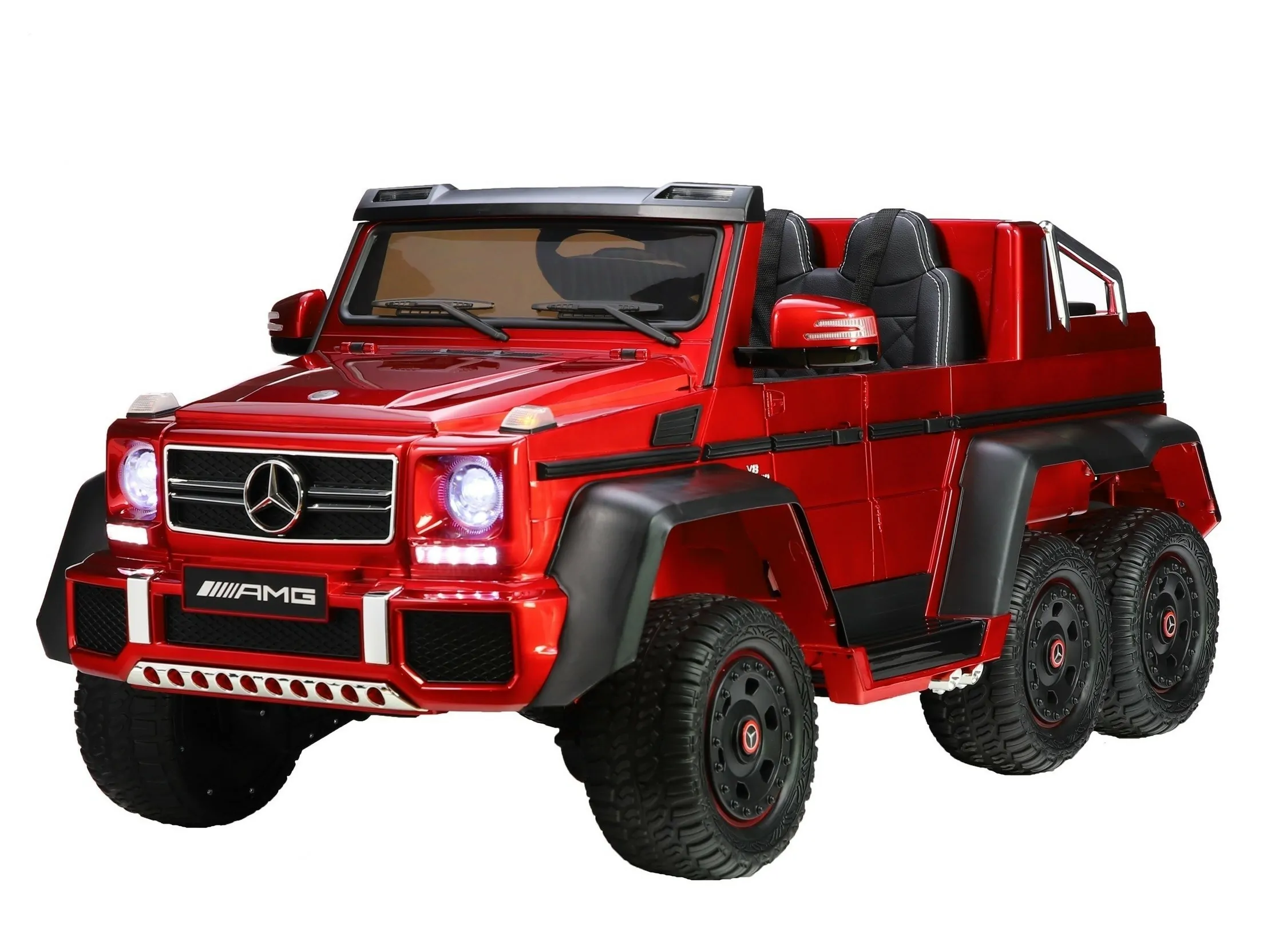 Mecedes G63 6x45W mit Elternsitz und 110Kg Tragkraft in weinrot lackiert mit Fernbedienung